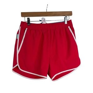 Bonobos Retro Style Elastic Waist Shorts size Small Red/White